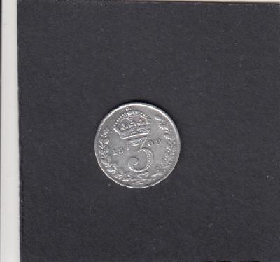 Beschrijving: 3 Pence EDWARD VII